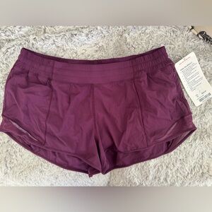 Lululemon “Hotty Hot Short II”Maroon Athletic Shorts